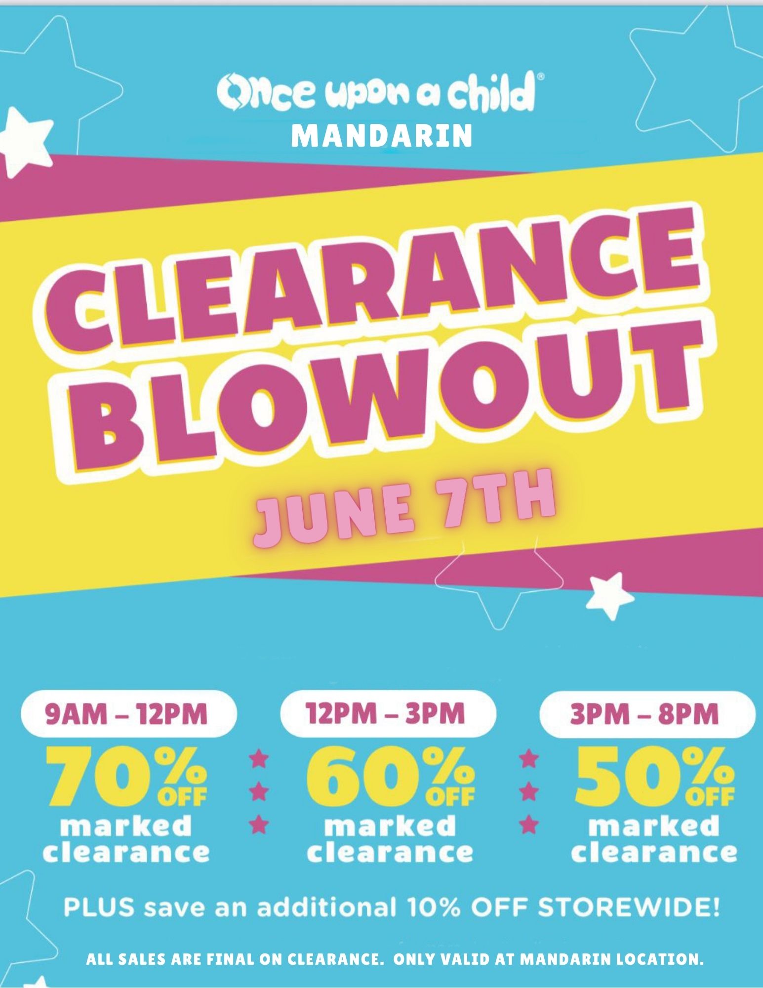 CLEARANCE BLOWOUT